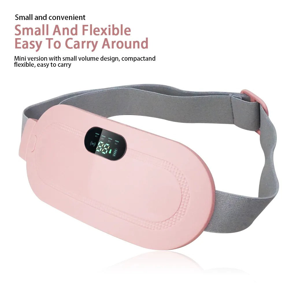 Portable Menstrual Heating Pad Smart Warm Palace Belt – Cordless Cramp Relief Massager Vibration Waist Trimmer