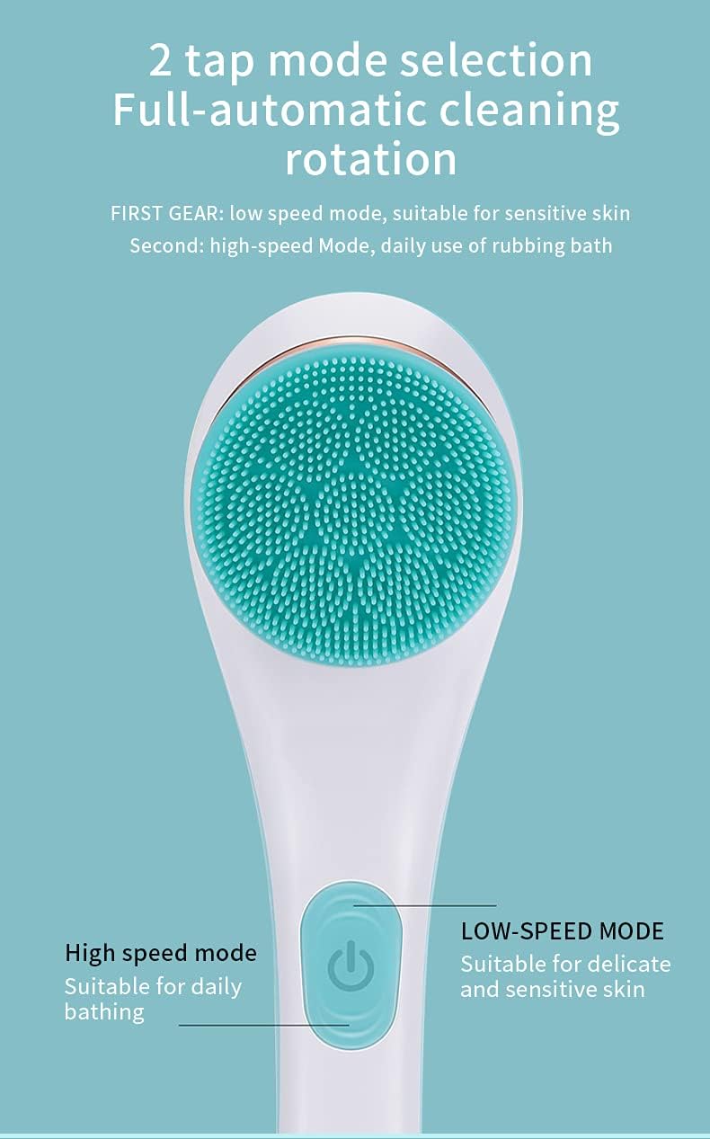 CNAIER 4-in-1 Rechargeable Electric Bath & Body Brush Set – Deep Cleansing, Exfoliating & Massage