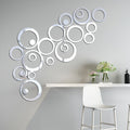 Acrylic Ring Mirror Wall Decor - Golden