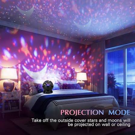Star Master Night Light Projector – Rotating Galaxy Star Light, LED Color Changing Lamp for Room Decoration (Random Color)