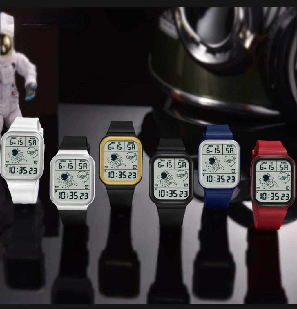 Unisex Astronaut Square Digital Sports Watch