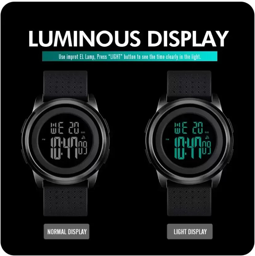 Embellet Men's Waterproof Digital Sports Watch (Black) view 3