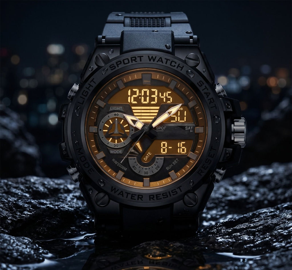 Men's Dual Display Analog-Digital Sports Military Watch view 4