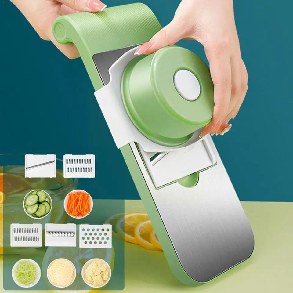 Stainless Steel 5-in-1 Handheld Vegetable Cutter & Slicer view 3