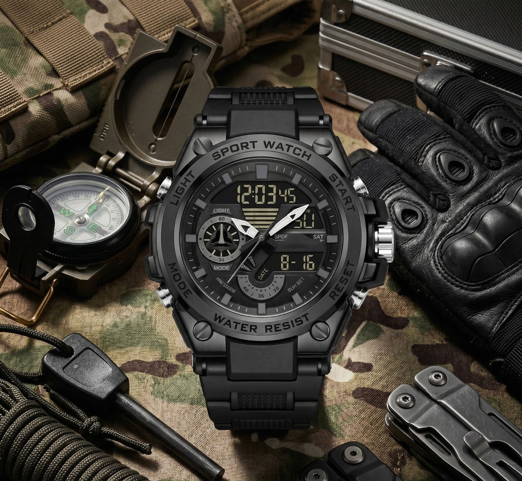 Men's Dual Display Analog-Digital Sports Military Watch view 6