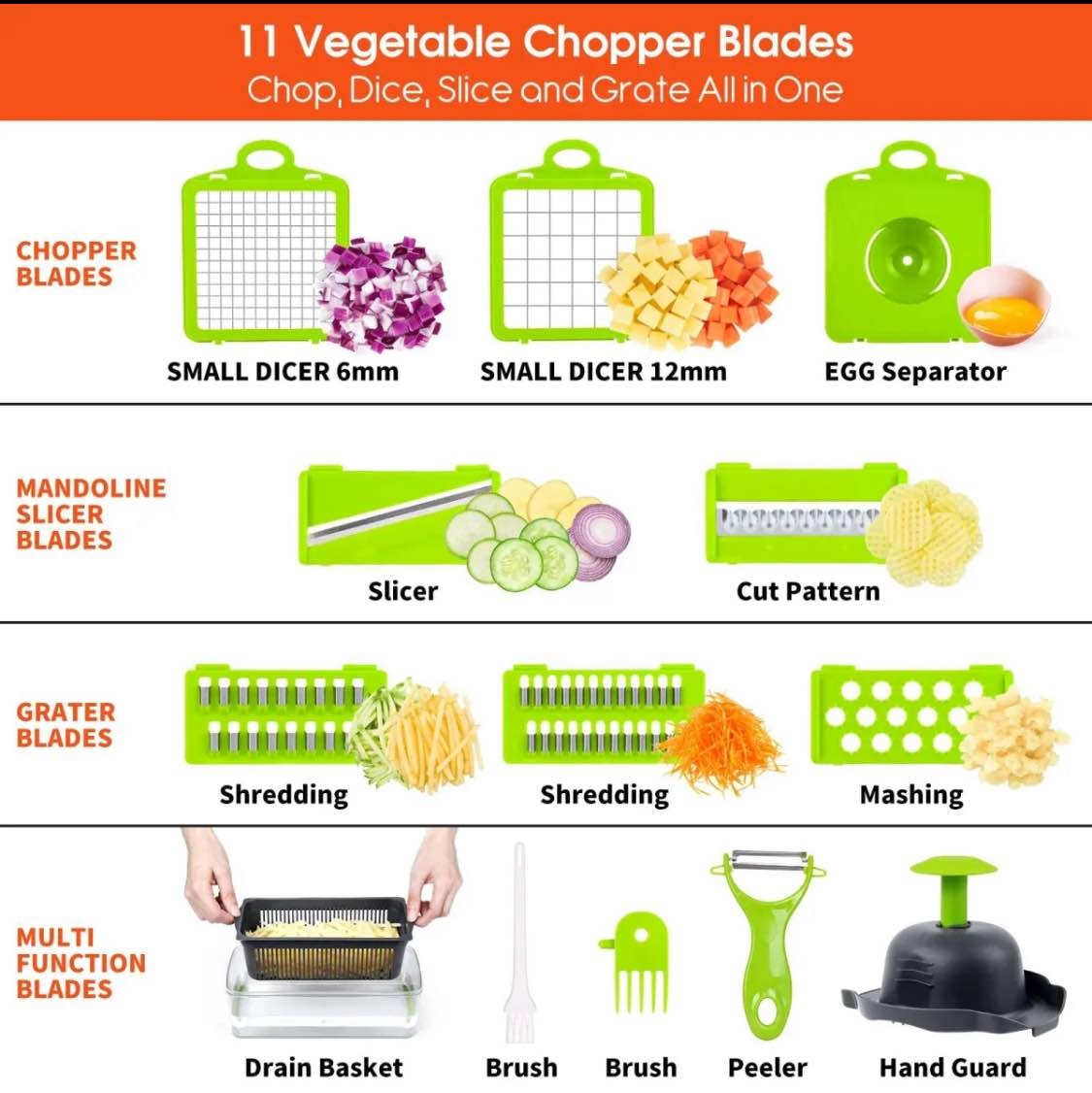 Multi-Functional 12-in-1 Vegetable Chopper & Slicer view 3