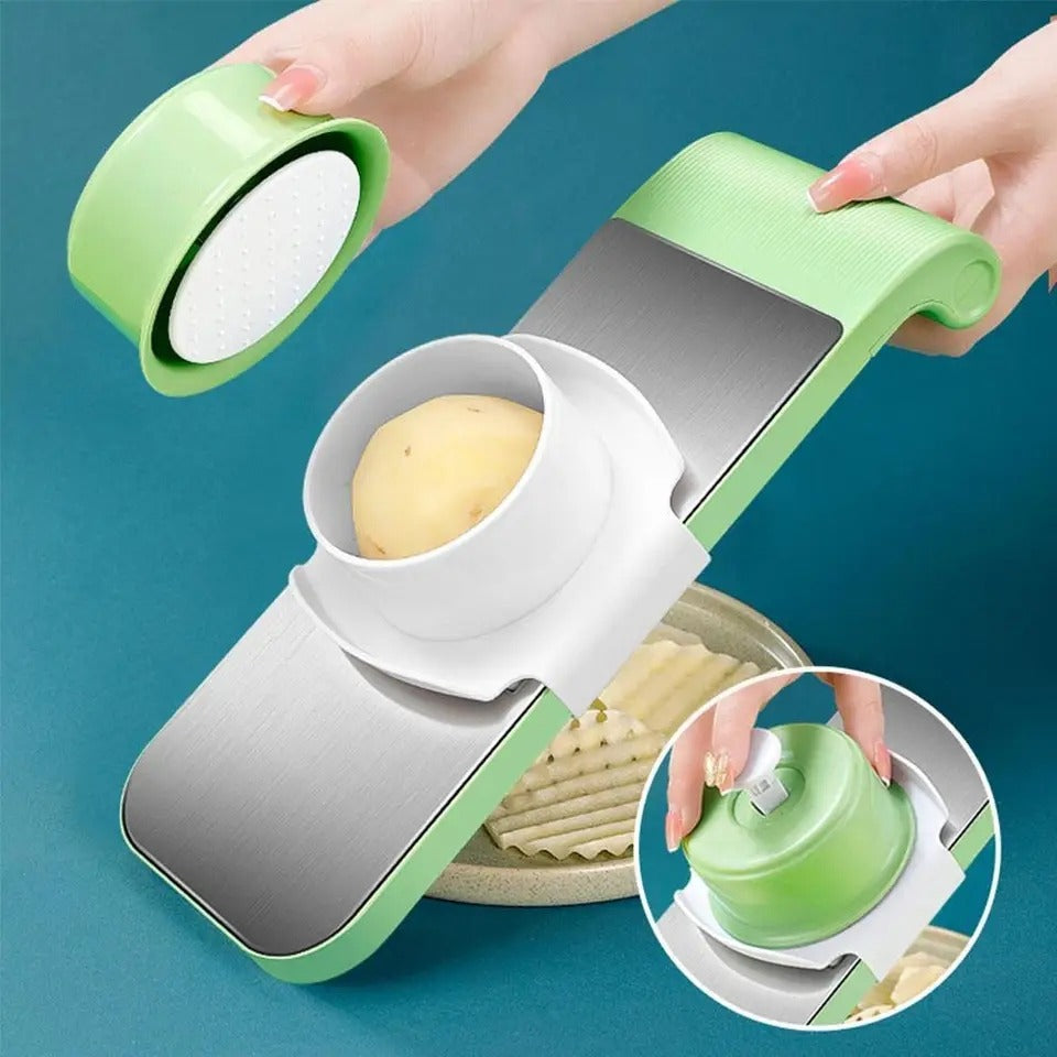 Stainless Steel 5-in-1 Handheld Vegetable Cutter & Slicer view 6