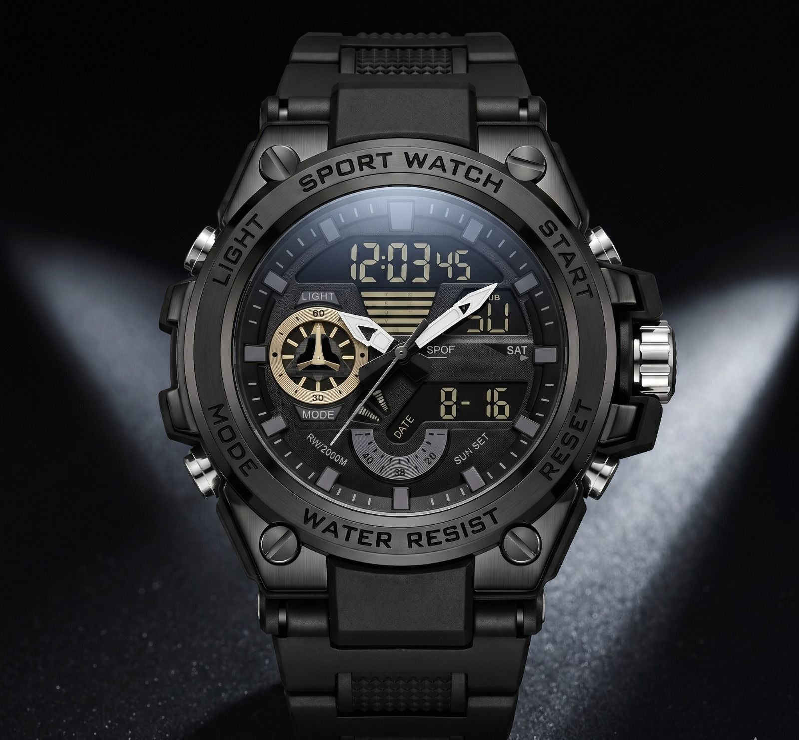 Men's Dual Display Analog-Digital Sports Military Watch view 8