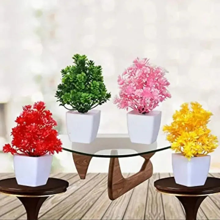 Pack of 4 Mini Plant Artificial Decoration Piece