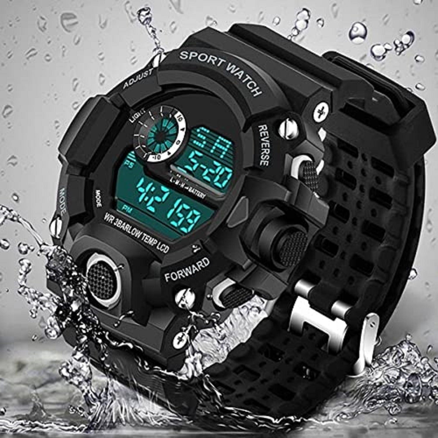 SELLORIA Men's Digital Sports Watch For Men Boys Waterproof with LED Back light Digital Watch for Men