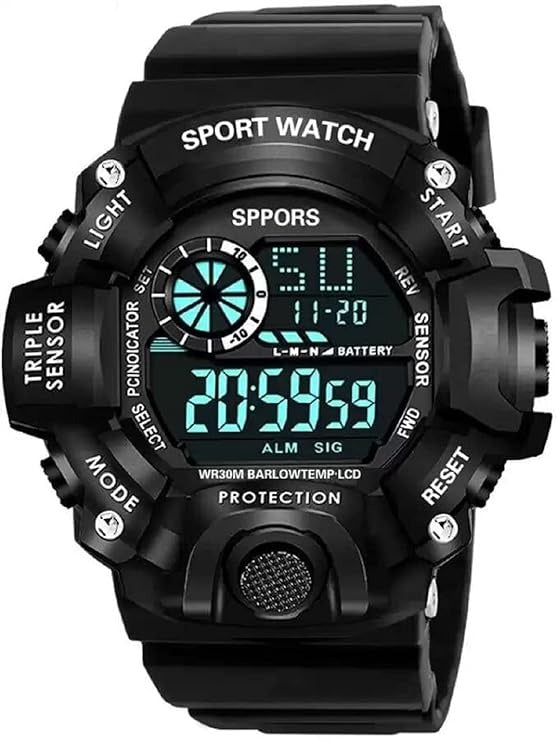 SELLORIA Men's Digital Sports Watch For Men Boys Waterproof with LED Back light Digital Watch for Men