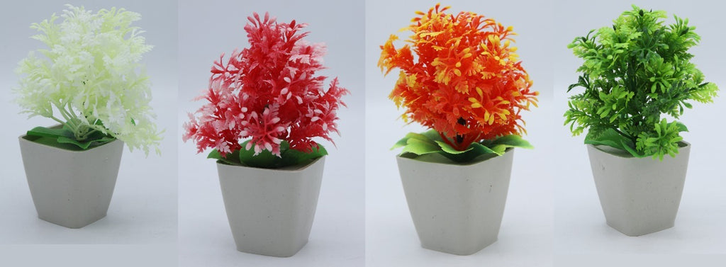 Pack of 4 Mini Plant Artificial Decoration Piece
