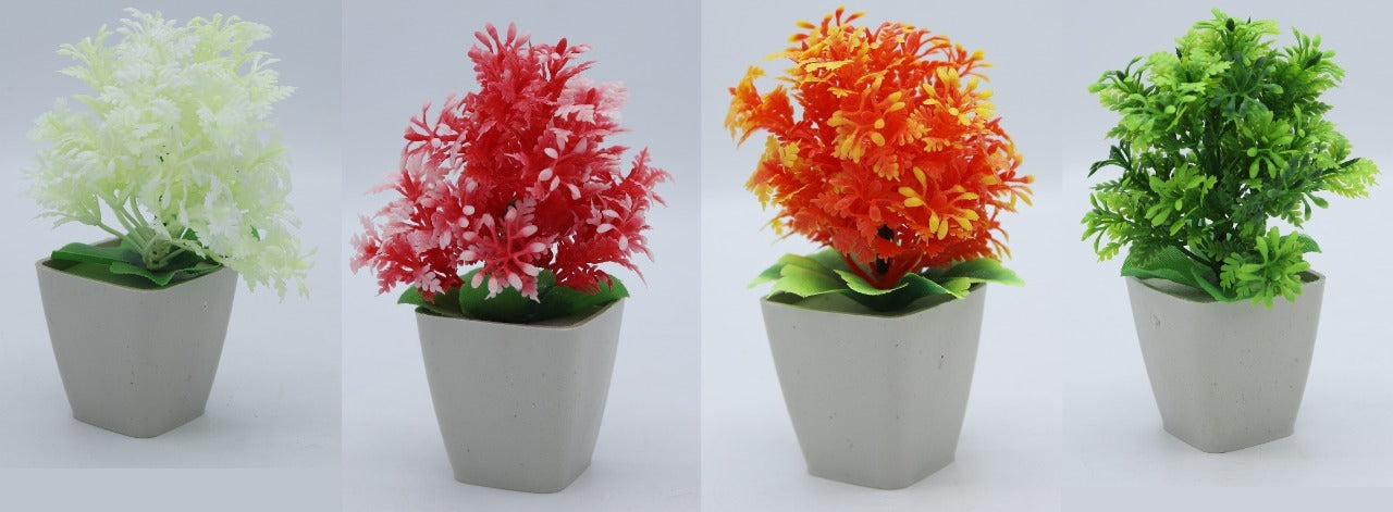 Pack of 4 Mini Plant Artificial Decoration Piece
